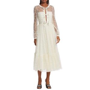 Saloni Women's Camille Tulle Tiered Midi-Dress - Size 6 - NWT - rehearsal dress